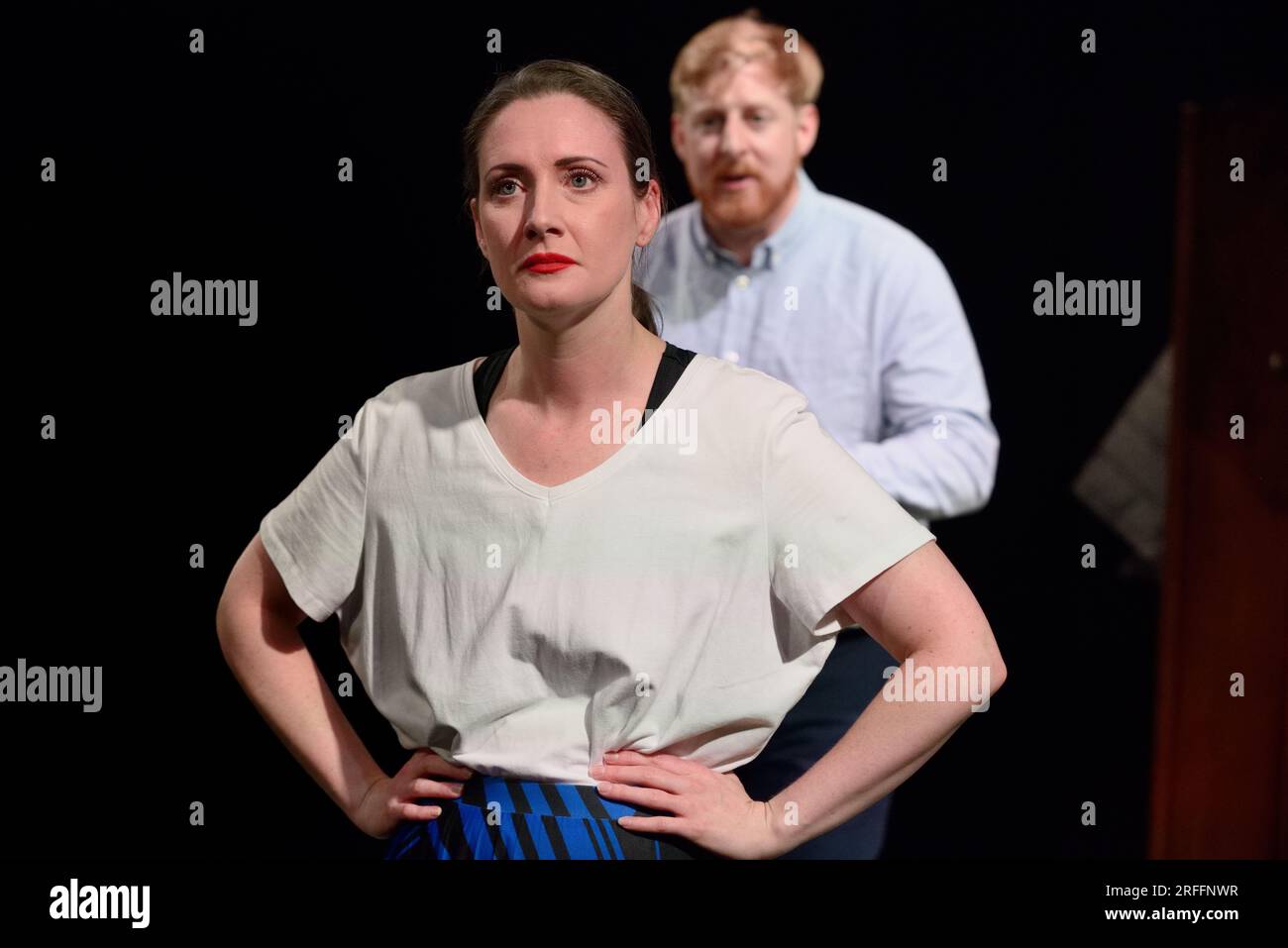 Lie Low, Michael Patrick, Charlotte McCurry. Traverse Theatre, 2 août 2023. Banque D'Images