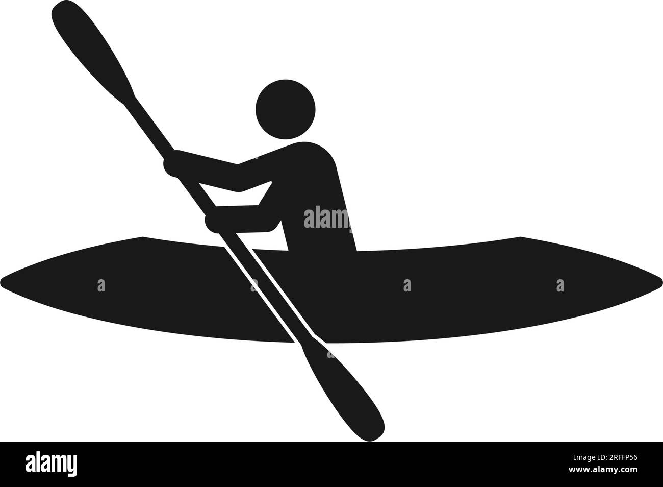 conception de symbole d'illustration vectorielle d'icône de sport de kayak Illustration de Vecteur