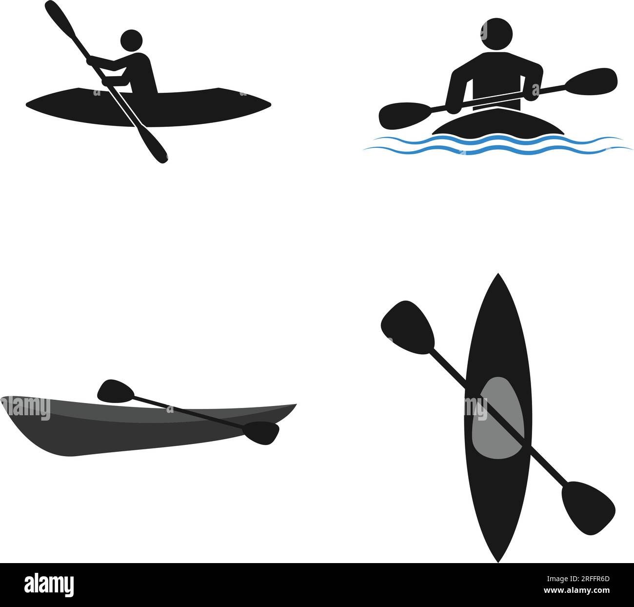conception de symbole d'illustration vectorielle d'icône de sport de kayak Illustration de Vecteur