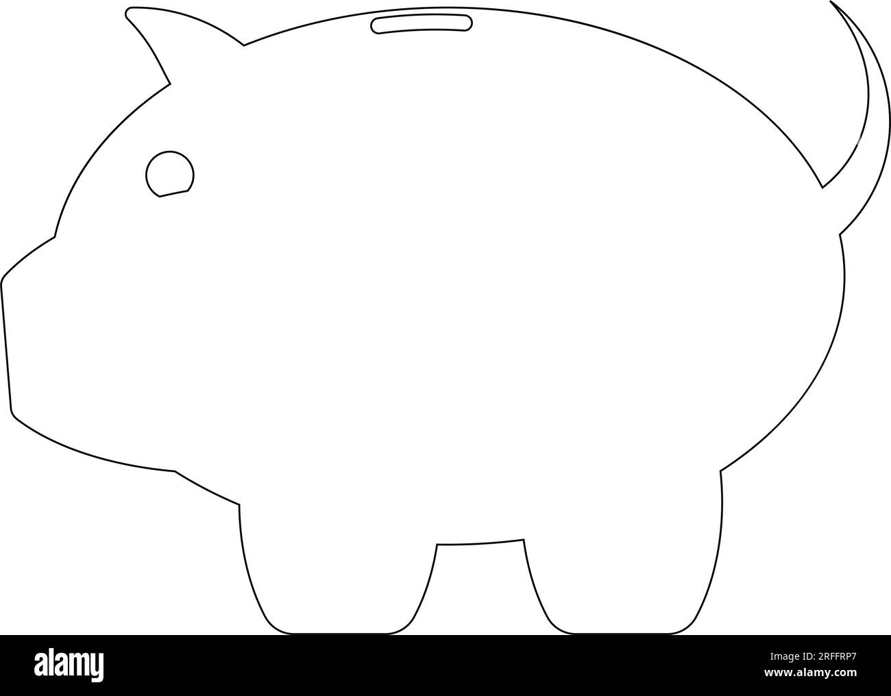 Conception de symbole d'illustration vectorielle d'icône de banque de porc Illustration de Vecteur
