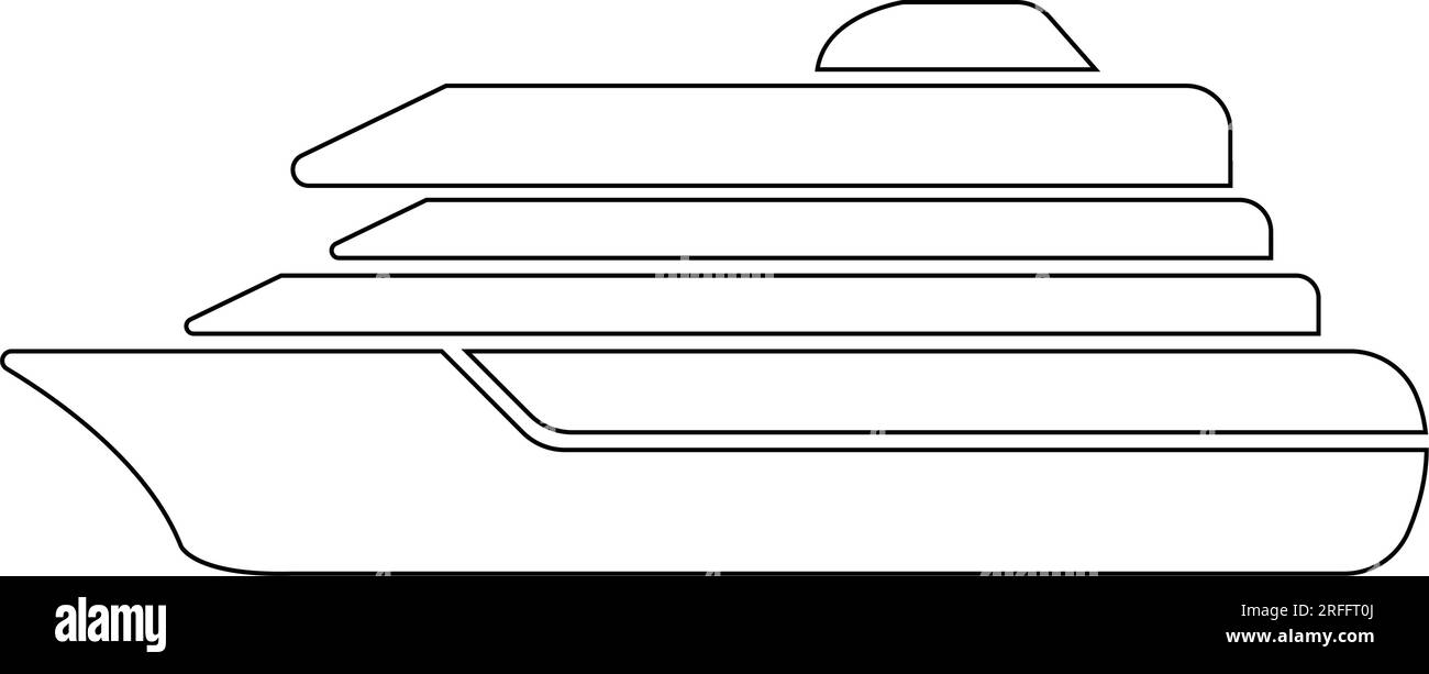 conception d'illustration d'icône de bateau de croisière Illustration de Vecteur