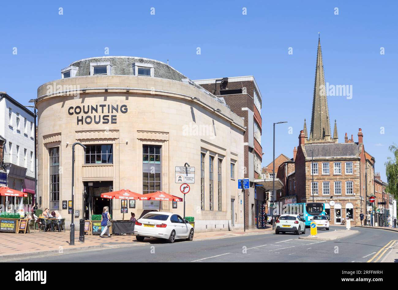 Wakefield le pub Counting House sur Westgate Wakefield centre ville Yorkshire Angleterre UK GB Europe Banque D'Images