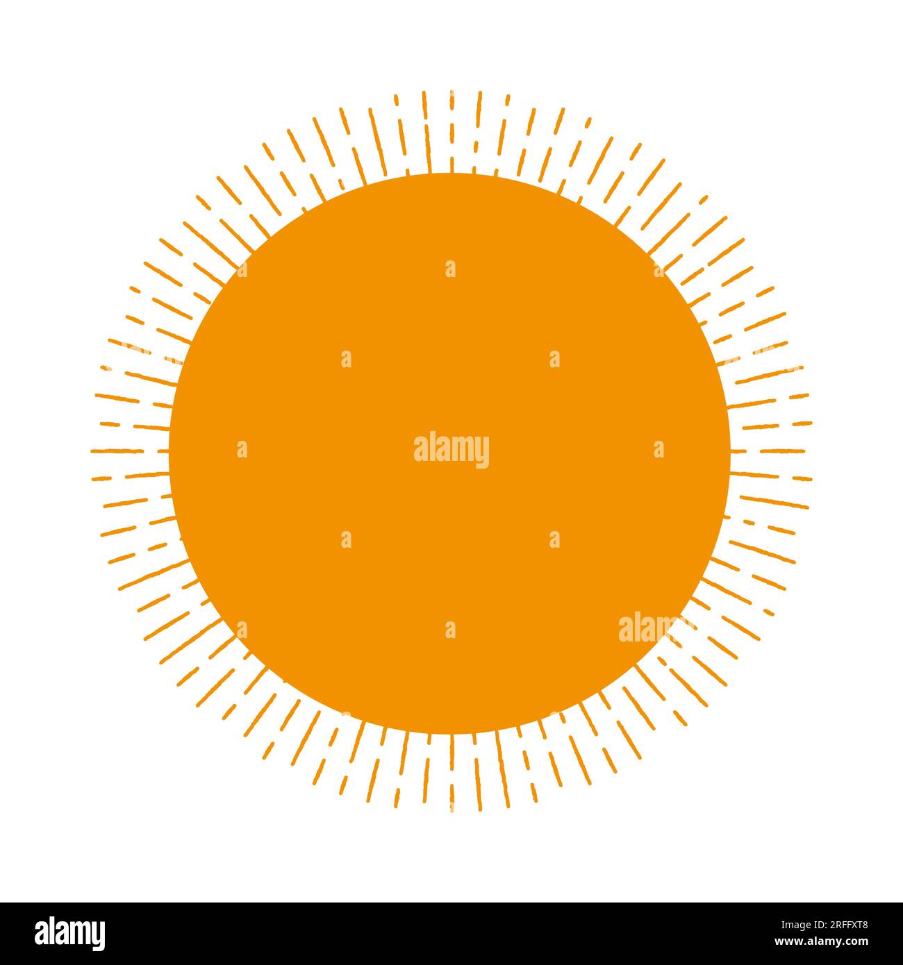 Icône Sunburst. Boho Sun avec rayons Illustration de Vecteur