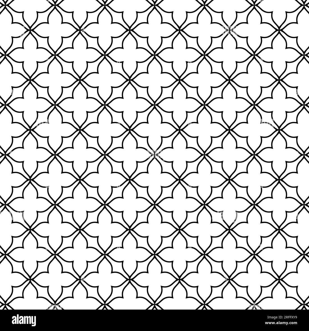 Modèle traditionnel du Moyen-Orient. Motif arabe noir et blanc Illustration de Vecteur
