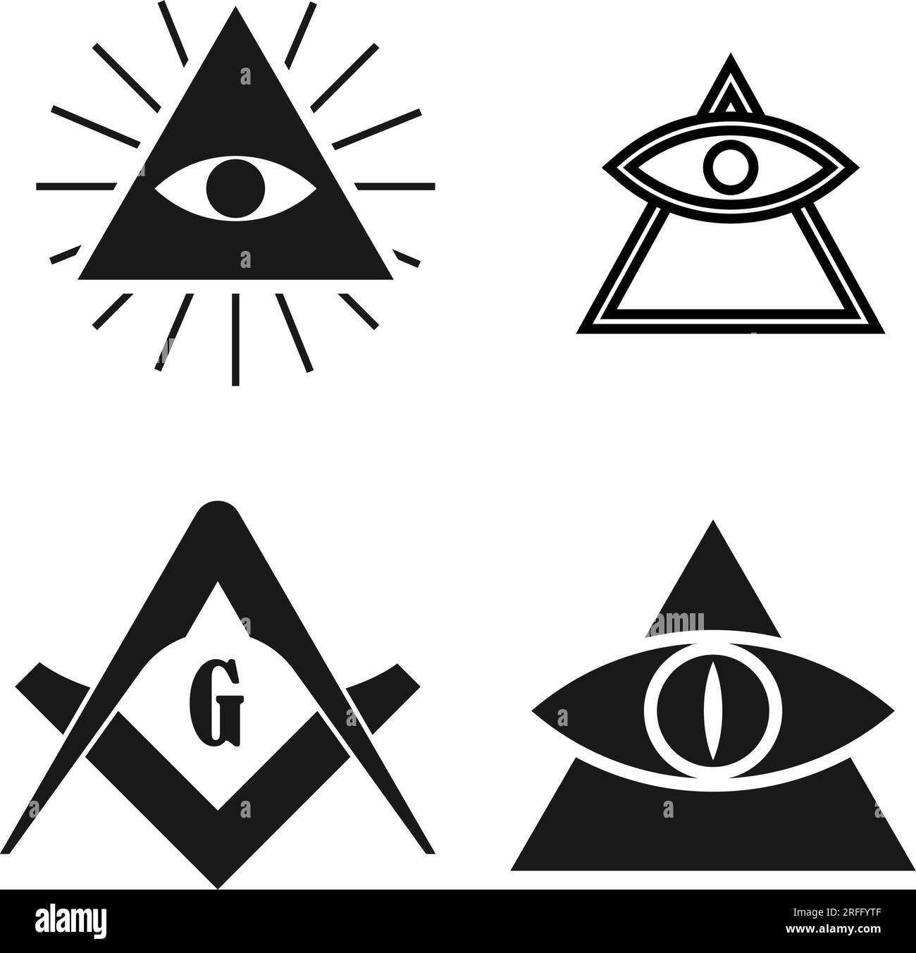 Conception de symboles d'illustration vectorielle Freemasons Illustration de Vecteur
