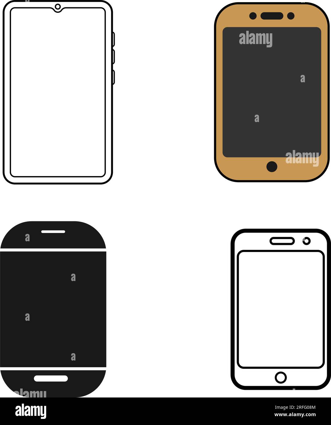 conception d'illustration vectorielle d'icône de téléphone portable Illustration de Vecteur