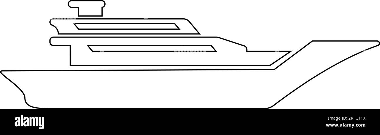 conception d'illustration d'icône de bateau de croisière Illustration de Vecteur