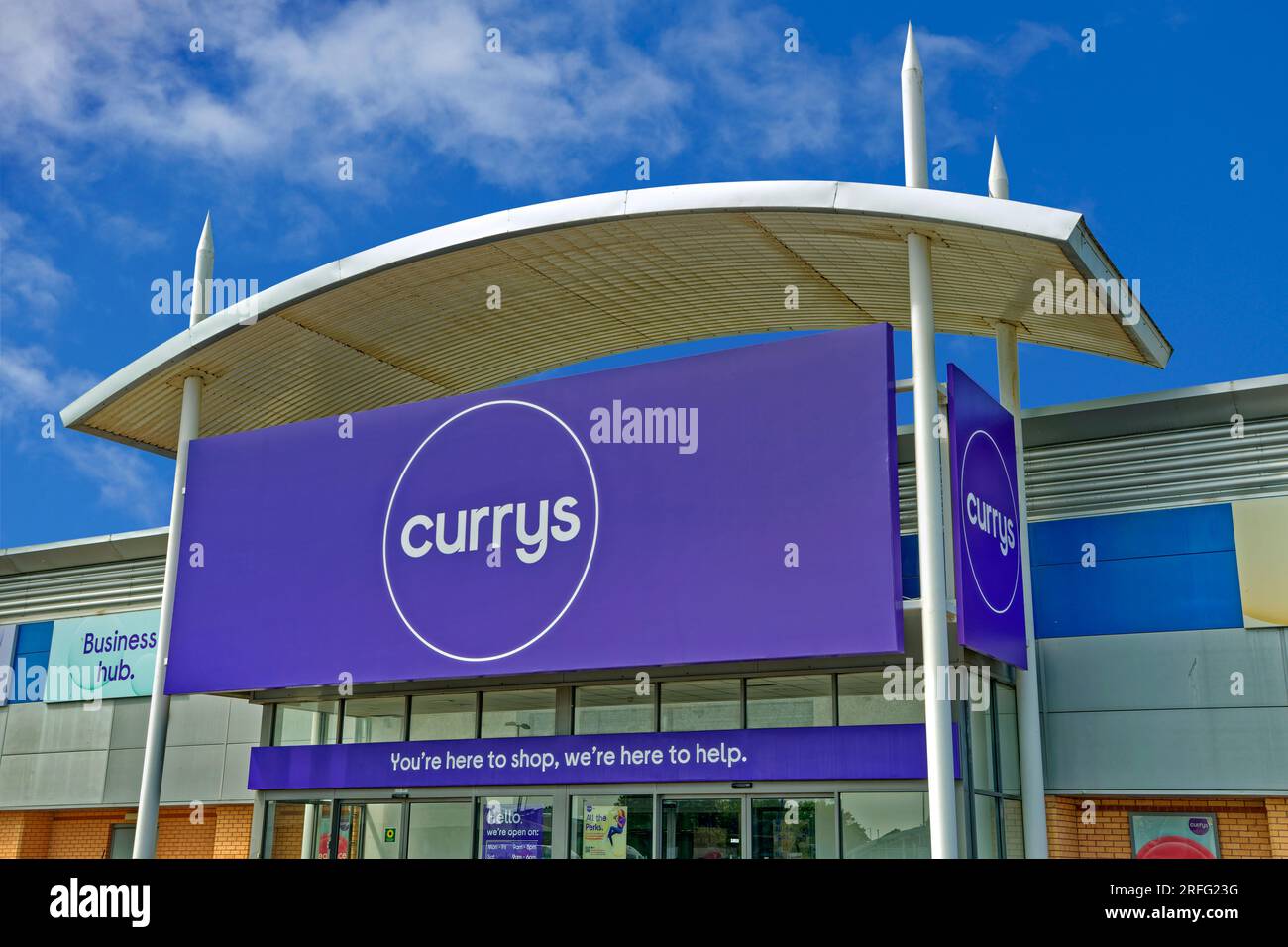 Grand magasin de détail électrique Currys. Banque D'Images