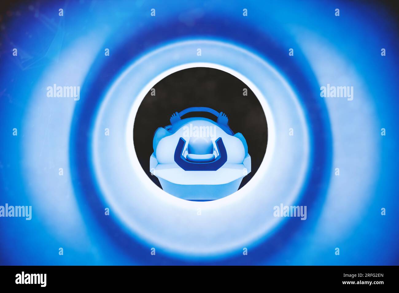 Patient sous IRM - imagerie par résonance magnétique à l'hôpital. Équipement médical et rendu 3D Health Care. Banque D'Images