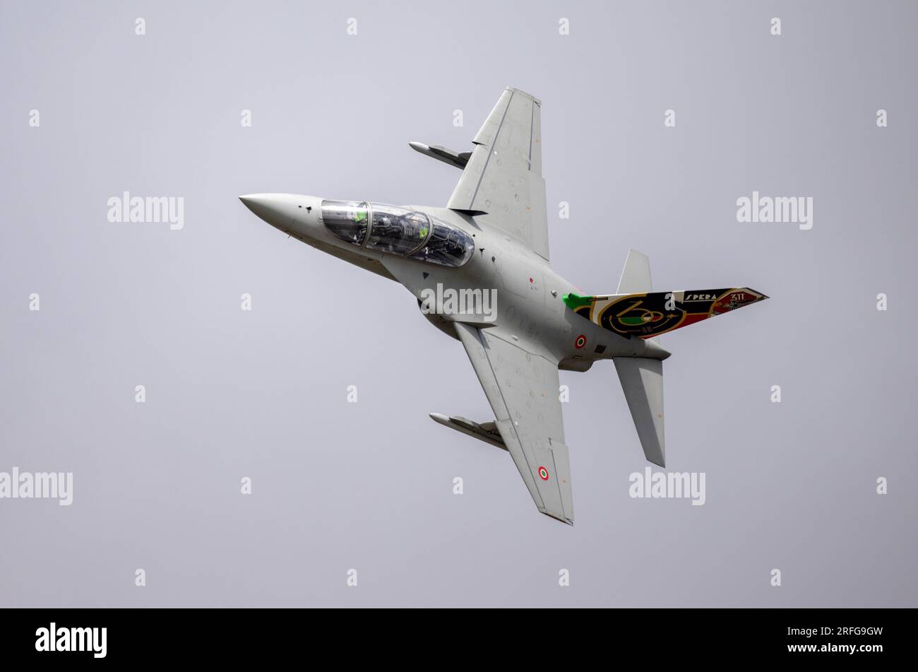 Italin Air Force T-346a Master Advanced Jet Trainer au tatouage Royal International Air Banque D'Images