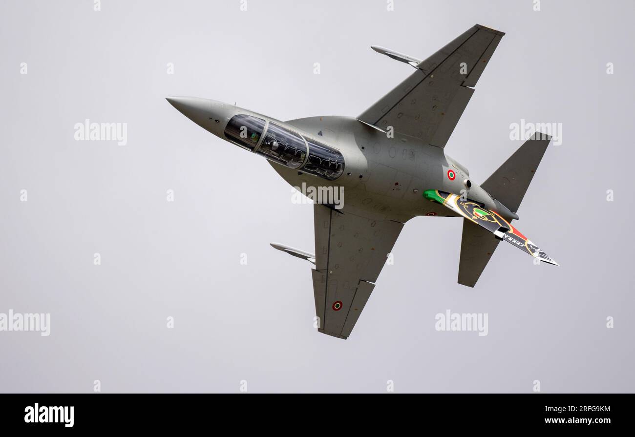 Italin Air Force T-346a Master Advanced Jet Trainer au tatouage Royal International Air Banque D'Images