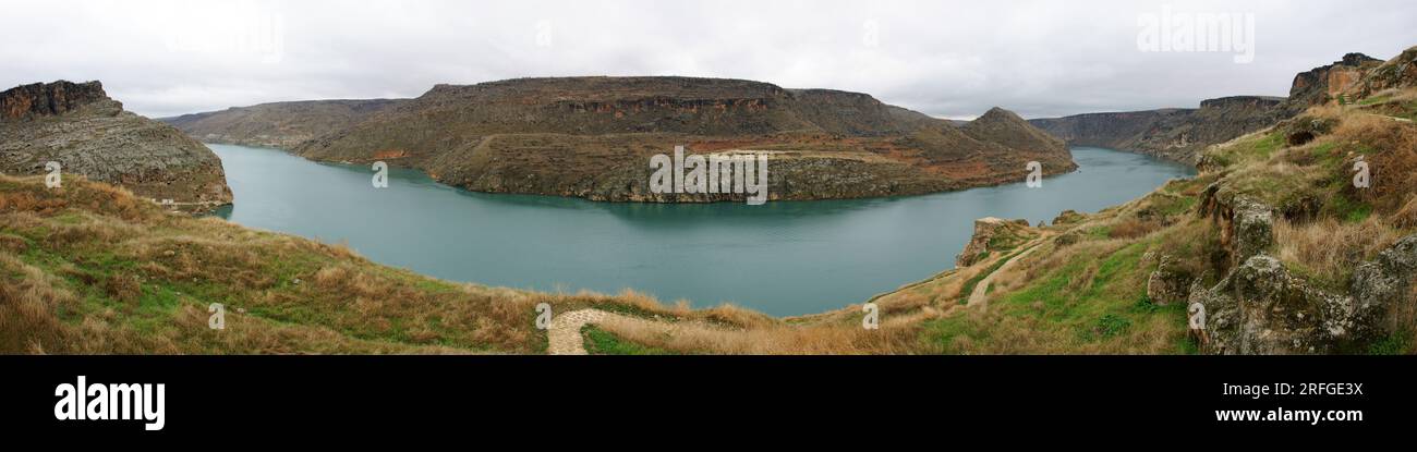 Le fleuve Firat est le plus long fleuve de Turquie et d'Asie du Sud. Banque D'Images