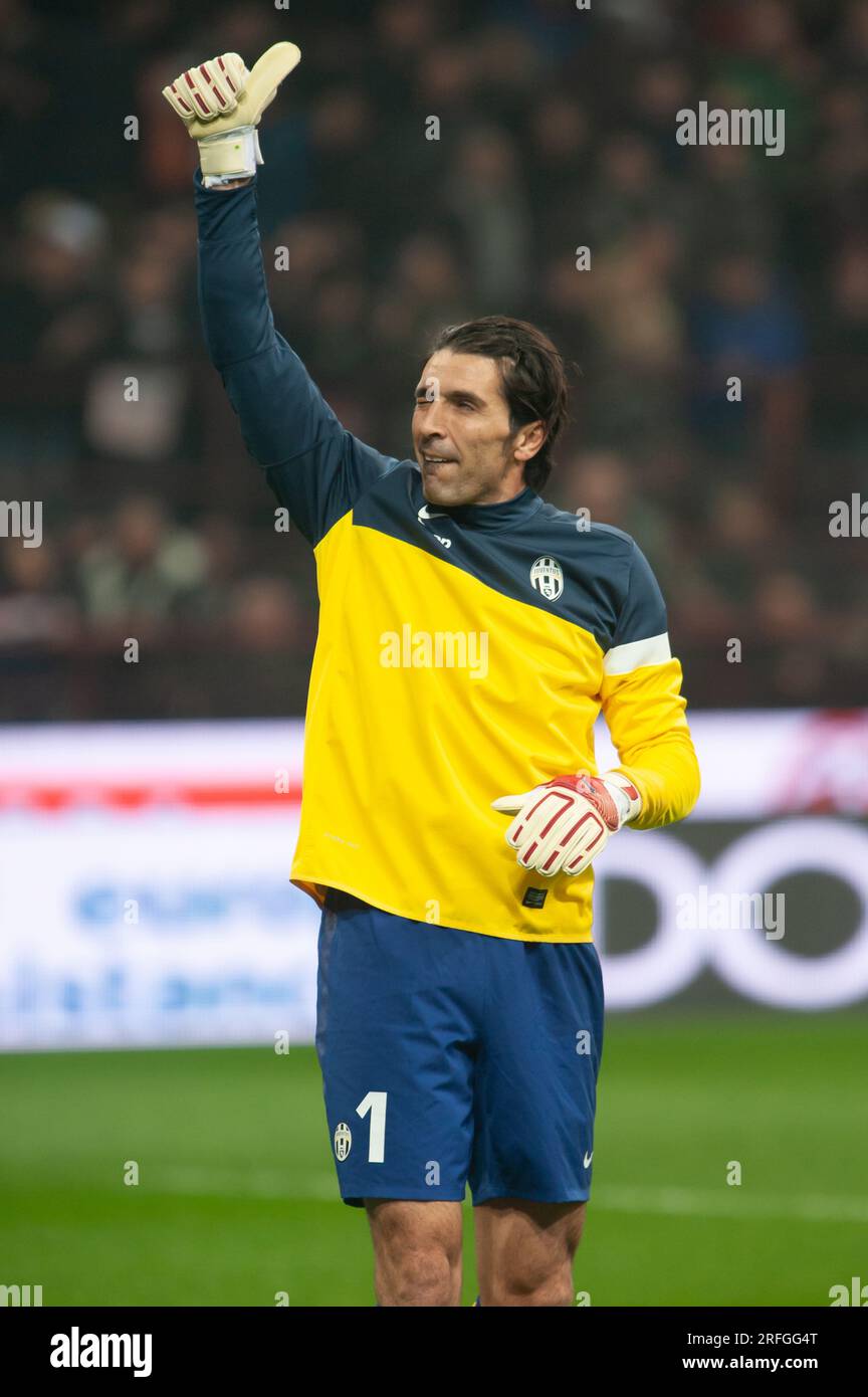 Milan Italie 2012-11-25, Gianluigi Buffon, gardien de but de la Juventus, avant le match de championnat de la Juventus de Milan Banque D'Images