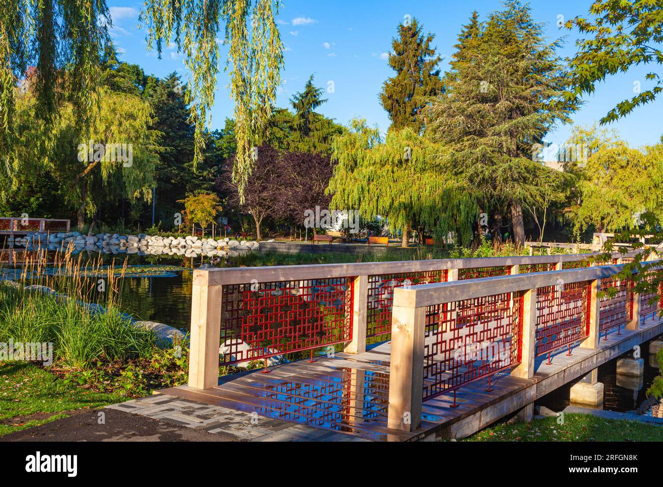 Parc de la ville intérieure des lacs Minoru à Richmond Colombie-Britannique Canada Banque D'Images