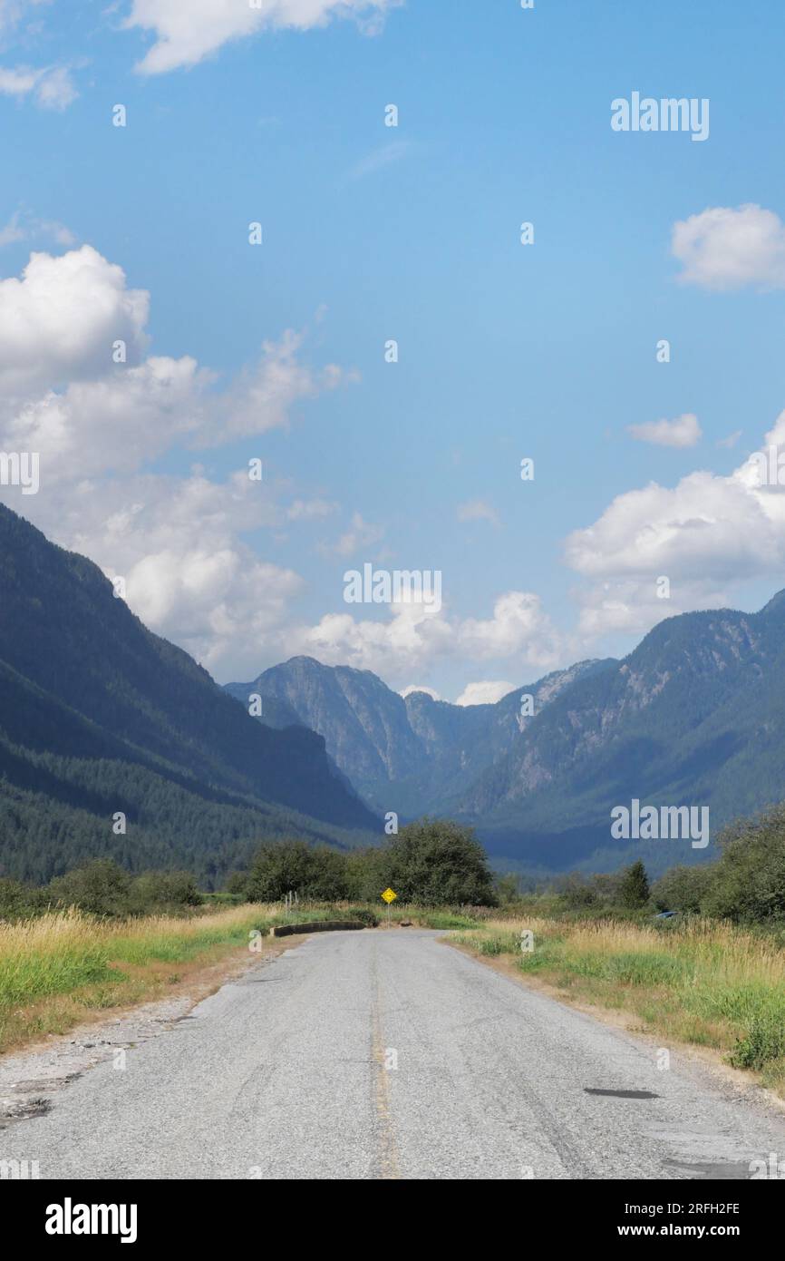 Chemin Rannie menant au lac Pitt - Grant Narrows Regional Park à Pitt Meadows, Colombie-Britannique, Canada. Banque D'Images