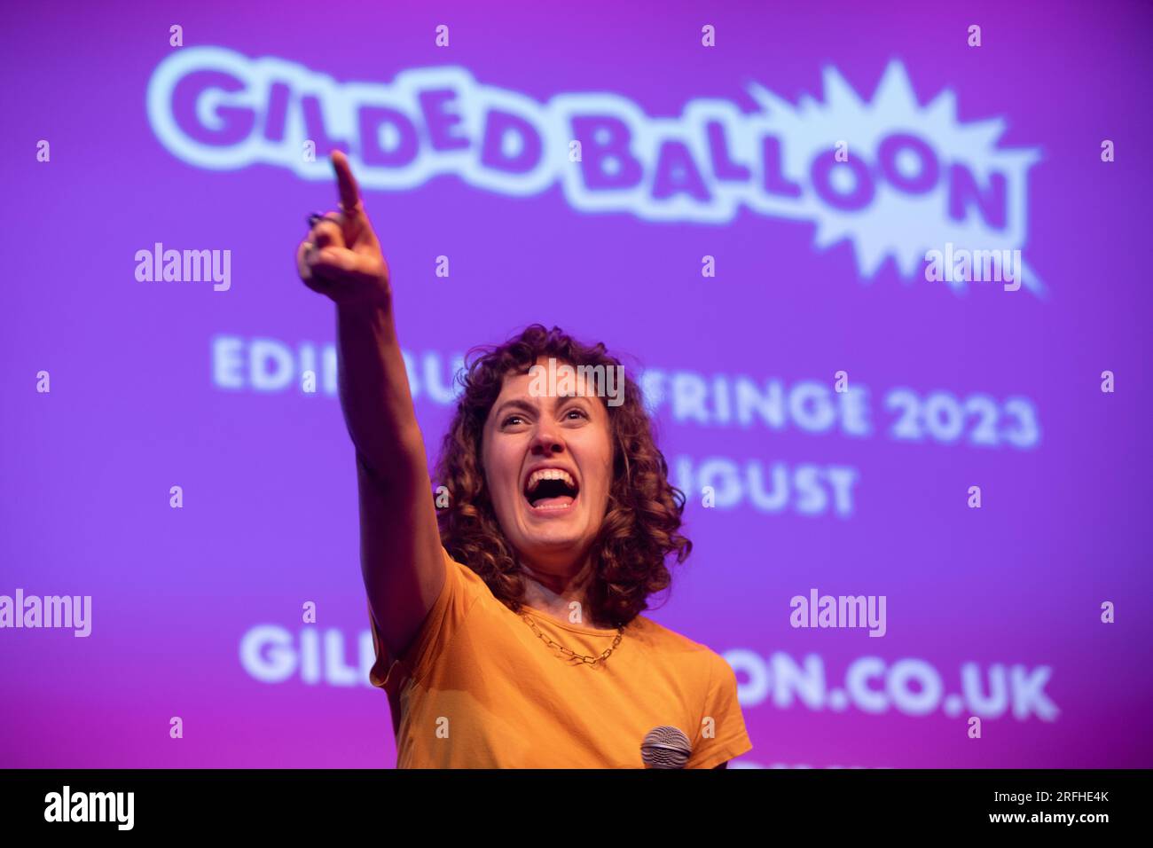 Edimbourg. Écosse, Royaume-Uni. 3 août 2023. Appel de presse : événement de lancement de la presse de ballons dorés et vitrine à Teviot Row House. Edimbourg. Photo : Kathy Maniura. Crédit photo : Pako Mera/Alamy Live News Banque D'Images