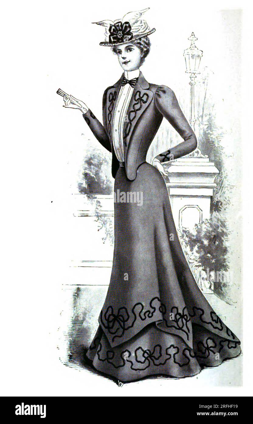 Costume de tailleur Dressy pour dames - mode féminine, 1899 Banque D'Images