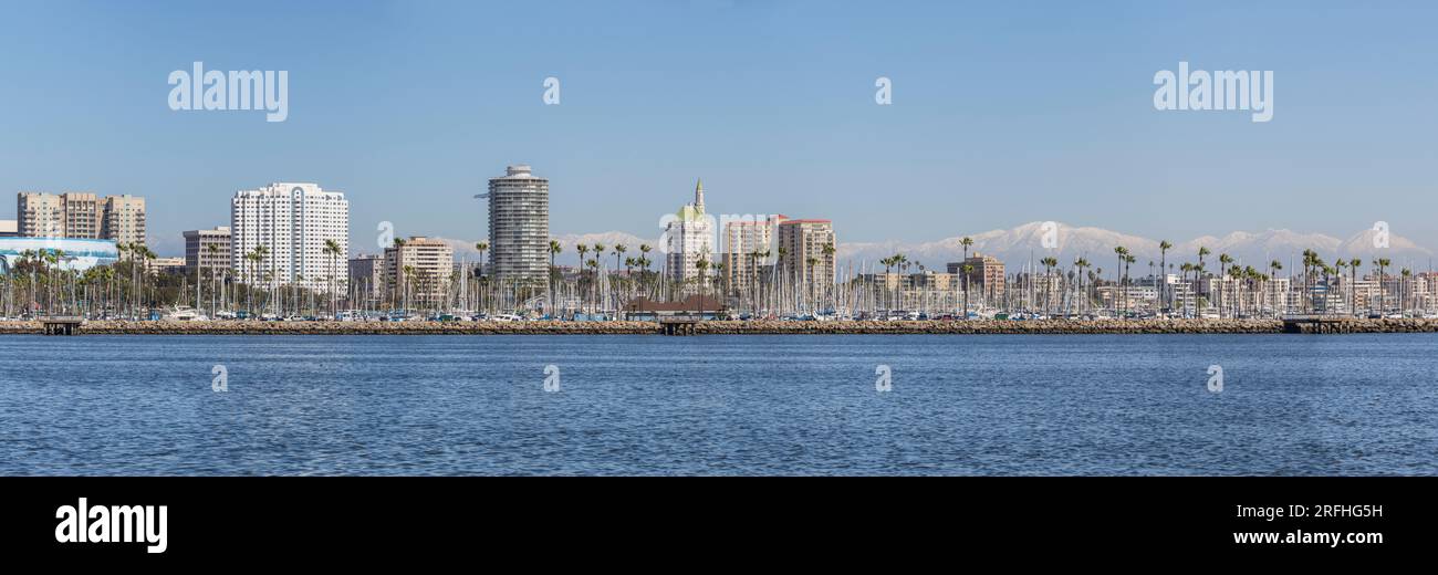 Panorama du port de long Beach en Californie. Banque D'Images