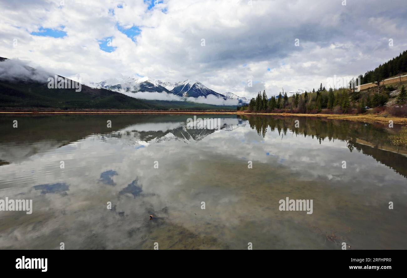 Paysage avec Sundance Range - Canada Banque D'Images