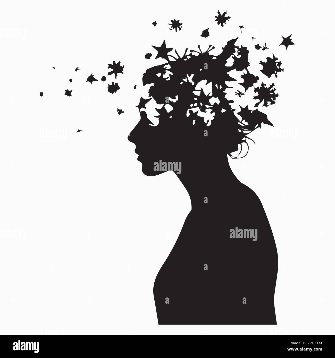 Heavy Headhead Silhouette illustration vectorielle Illustration de Vecteur