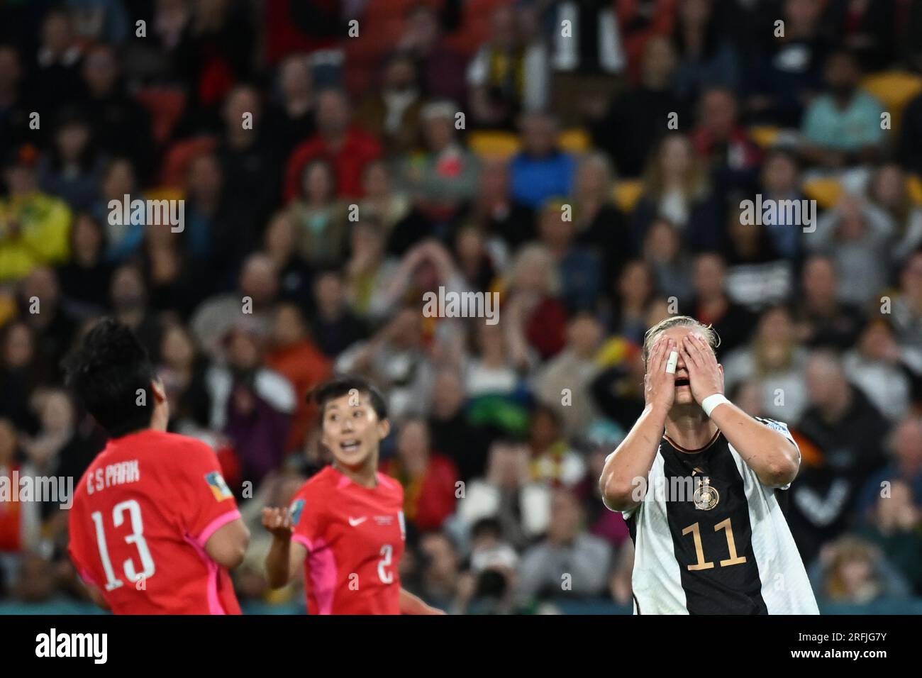 Brisbane, Australie. 03 août 2023. Football, femmes : coupe du monde, Corée du Sud - Allemagne, tour préliminaire, Groupe H, journée 3, Lang Park : Alexandra Popp, allemande. Crédit : Sebastian Christoph Gollnow/dpa/Alamy Live News Banque D'Images