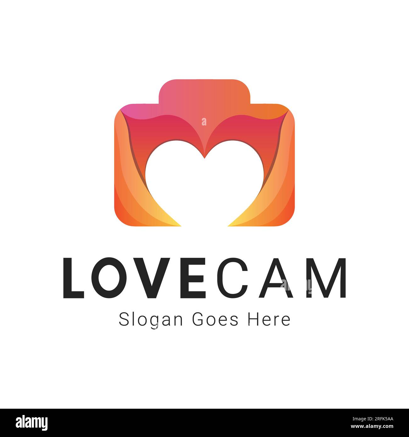Live Cam Chat logo Design Love Cam logotype Illustration de Vecteur
