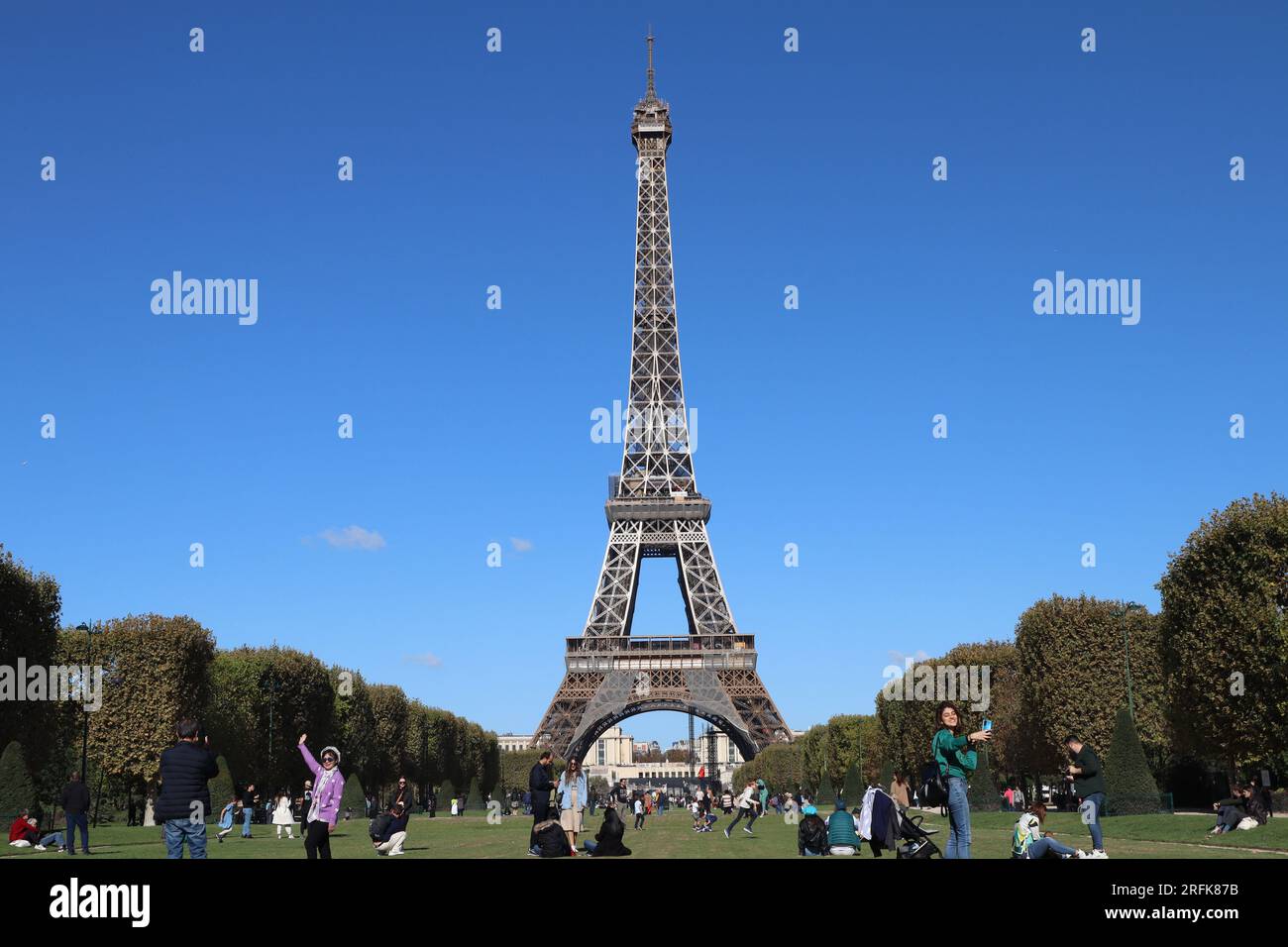 La Tour Eiffel, Paris. Banque D'Images