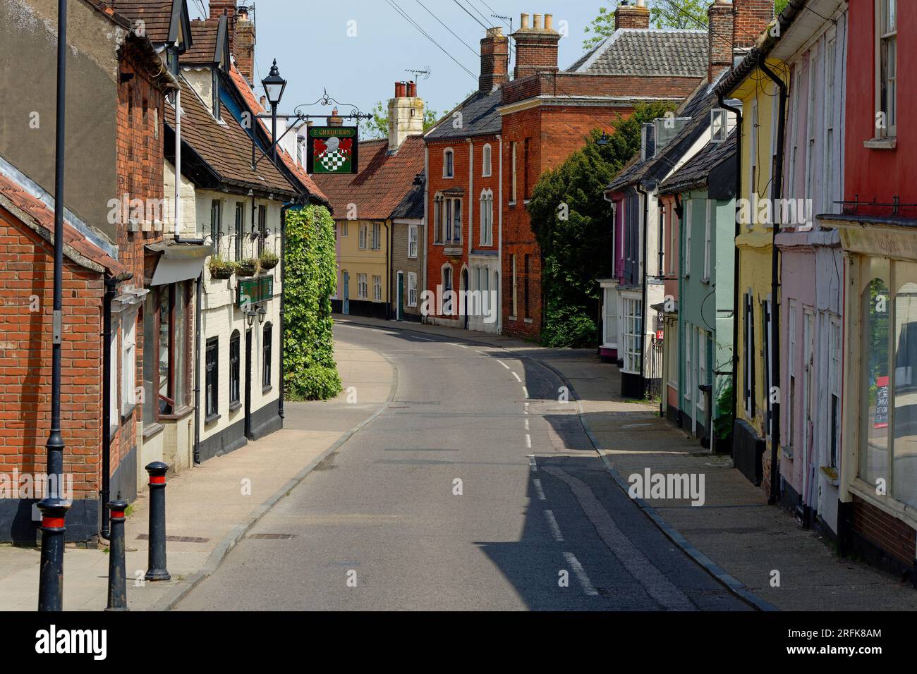 Bridge Street à Bungay, Suffolk, Angleterre, Royaume-Uni Banque D'Images