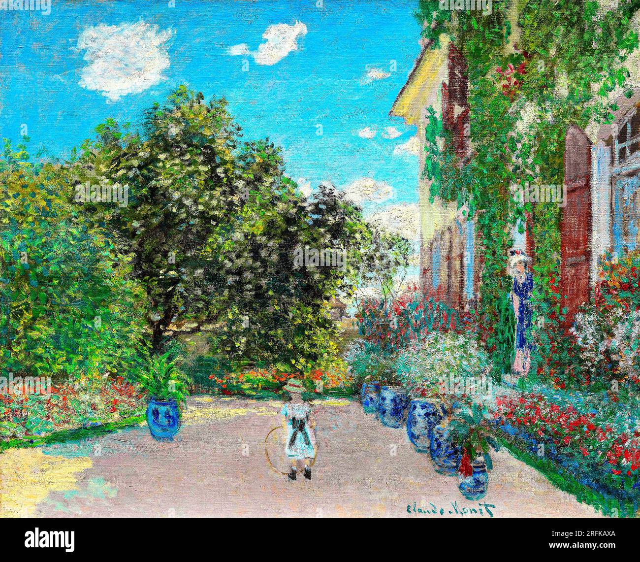 La Maison de l'artiste à Argenteuil par Claude Monet.Original de l'Institut d'Art de Chicago. Banque D'Images