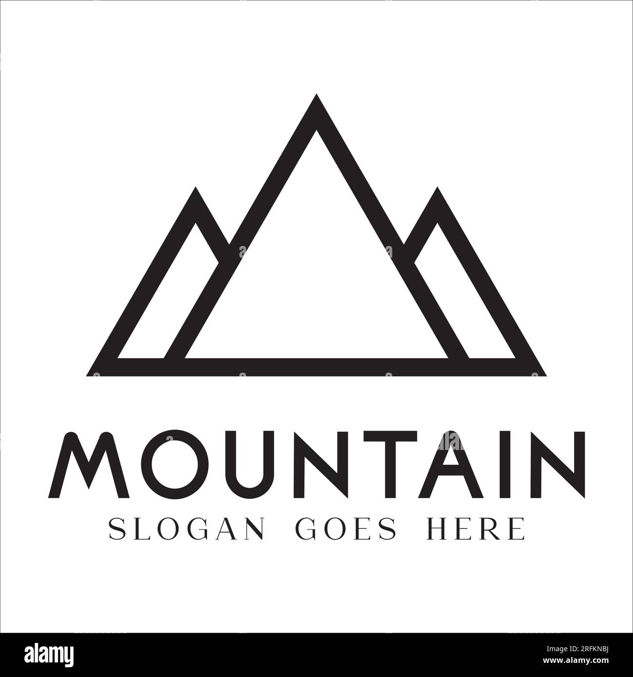 Design moderne minimal Mountain Outdoor logo Illustration de Vecteur