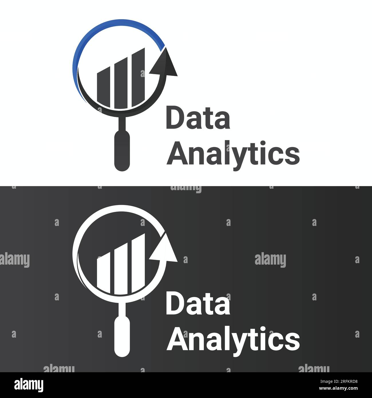 Analyse de données logo Business and Finance Design graphique de croissance logo Illustration de Vecteur