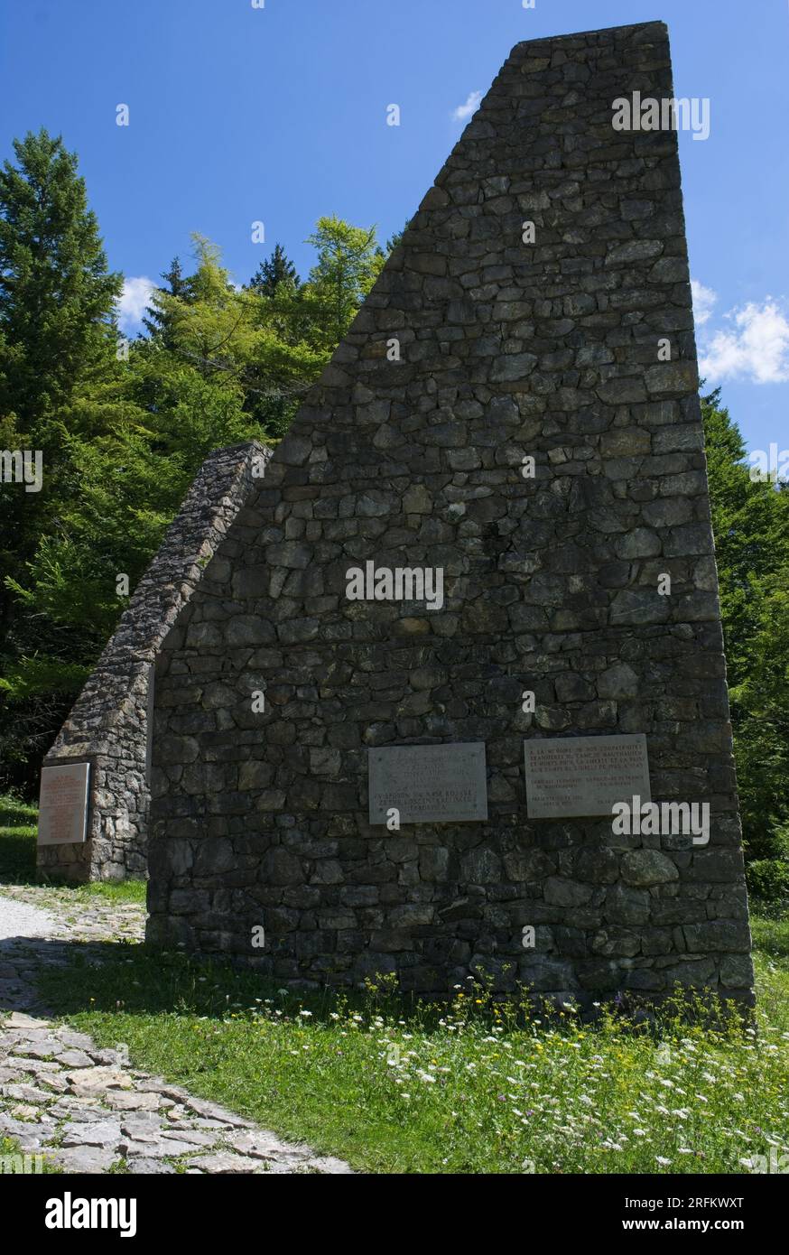 Trzic, Slovénie - 28 juillet 2023 : le camp de concentration de Ljubelj est le seul camp qui se trouvait en Slovénie pendant la Seconde Guerre mondiale. C'était la subsidia Banque D'Images