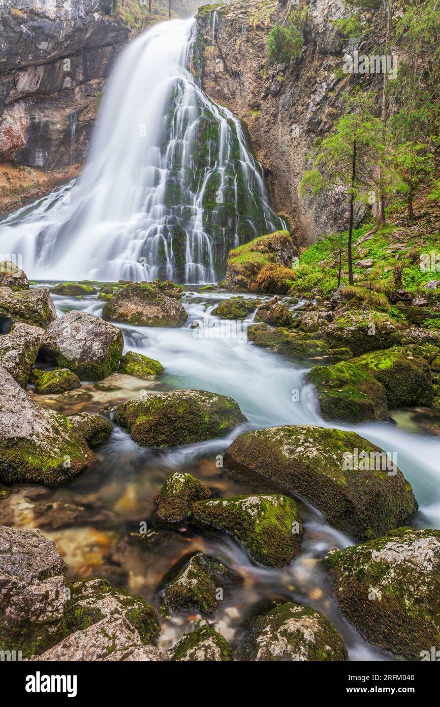 Cascade Gollinger, Golling, Salzbourg, Salzbourg Land, Autriche Banque D'Images