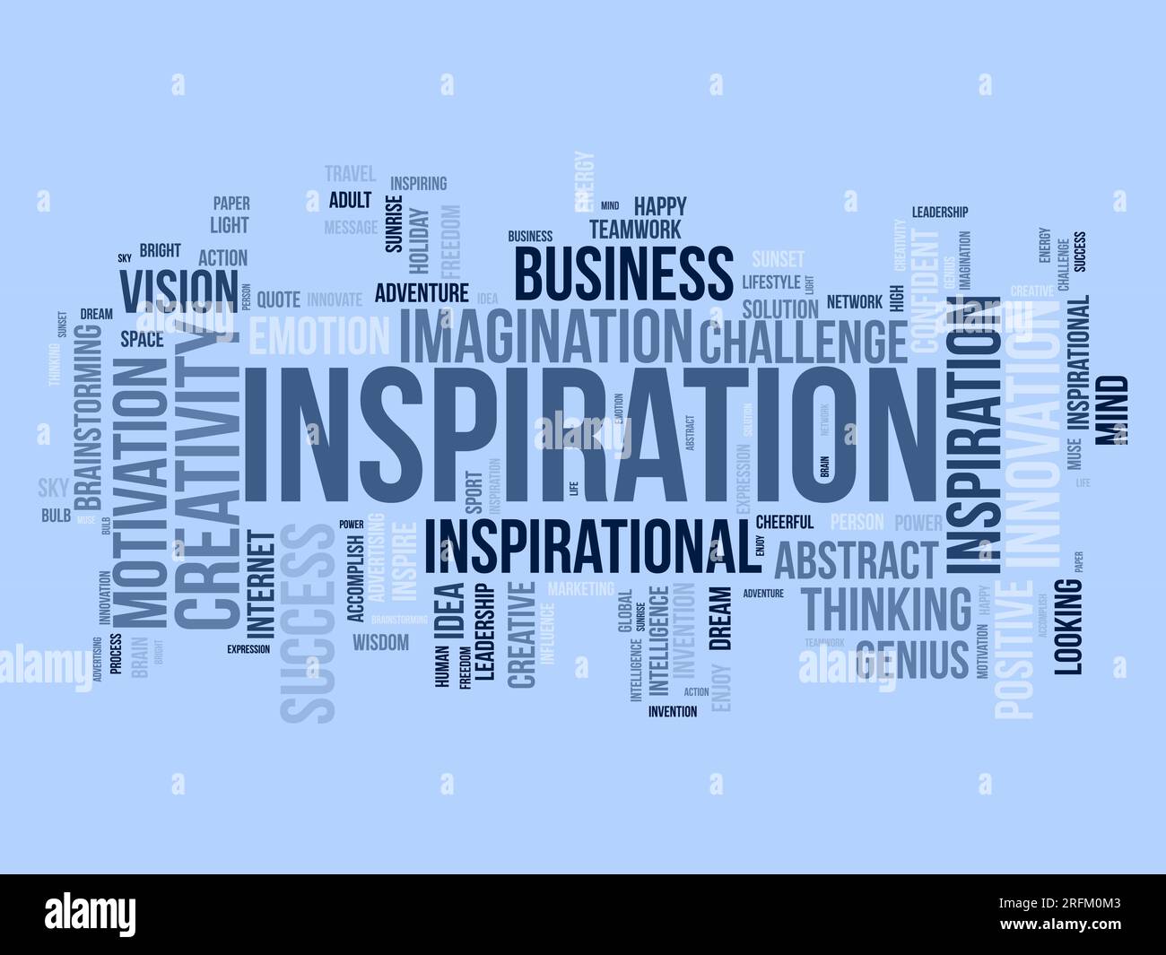 Concept d'arrière-plan Word Cloud pour l'inspiration. Innovation créative, intelligence imagination idée de vision d'entreprise. illustration vectorielle. Illustration de Vecteur