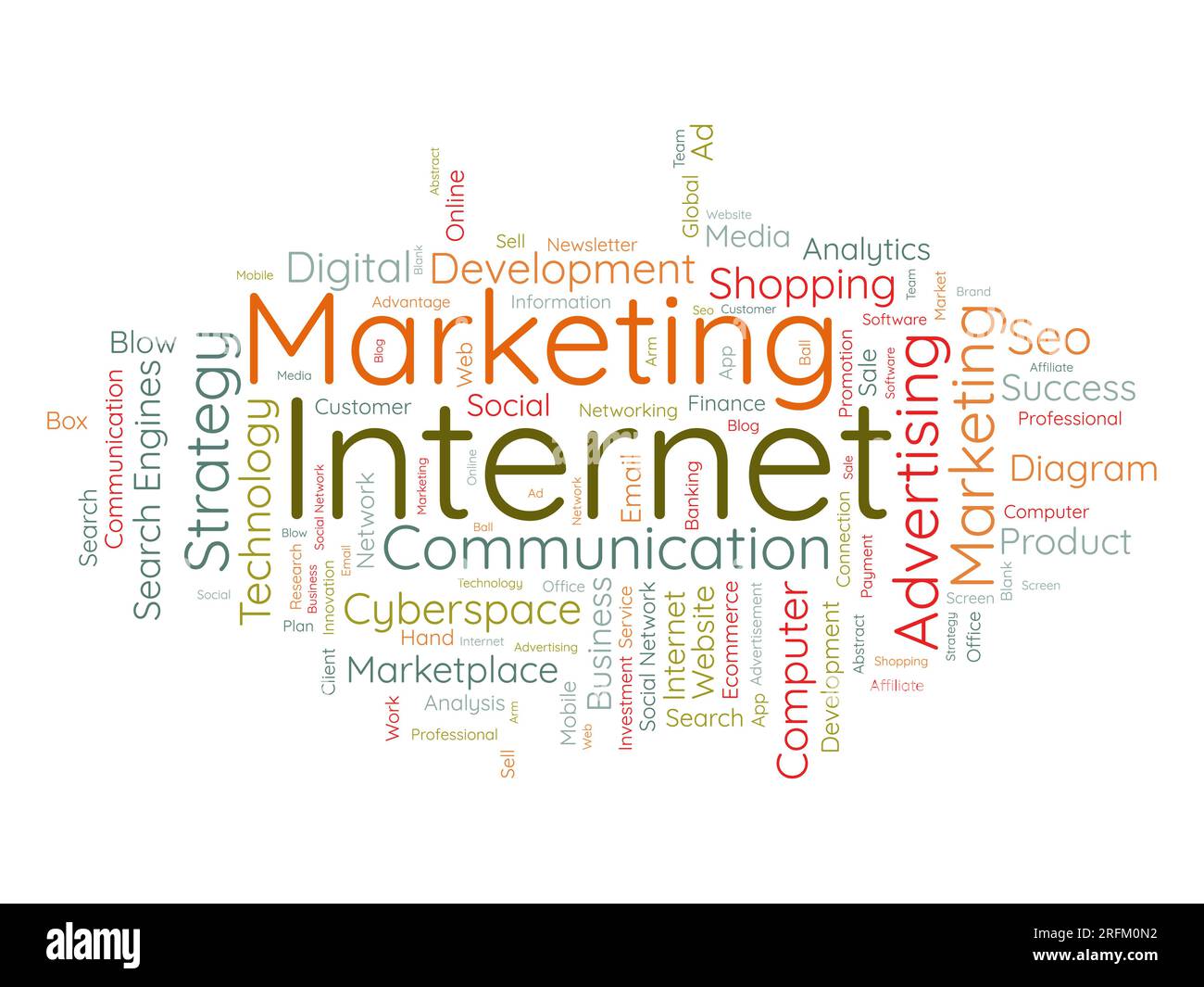 Concept de fond de nuage de mot pour le marketing d'Internet. Publicité Web avec seo, marketing numérique et autres stratégie de médias numériques. illustration vectorielle Illustration de Vecteur