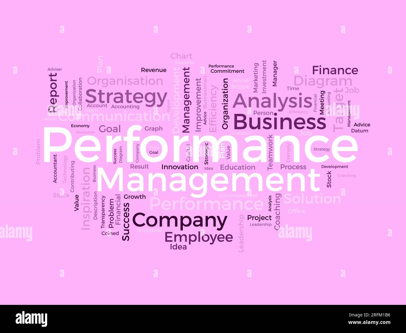 Concept d'arrière-plan Word Cloud pour la gestion des performances. Engagement des employés progression stratégie de l'efficacité du coaching d'entreprise. illustration vectorielle. Illustration de Vecteur