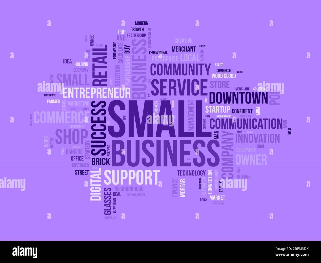 Concept d'arrière-plan Word Cloud pour les petites entreprises. faites le succès avec l'esprit d'entreprise numérique. illustration vectorielle. Illustration de Vecteur