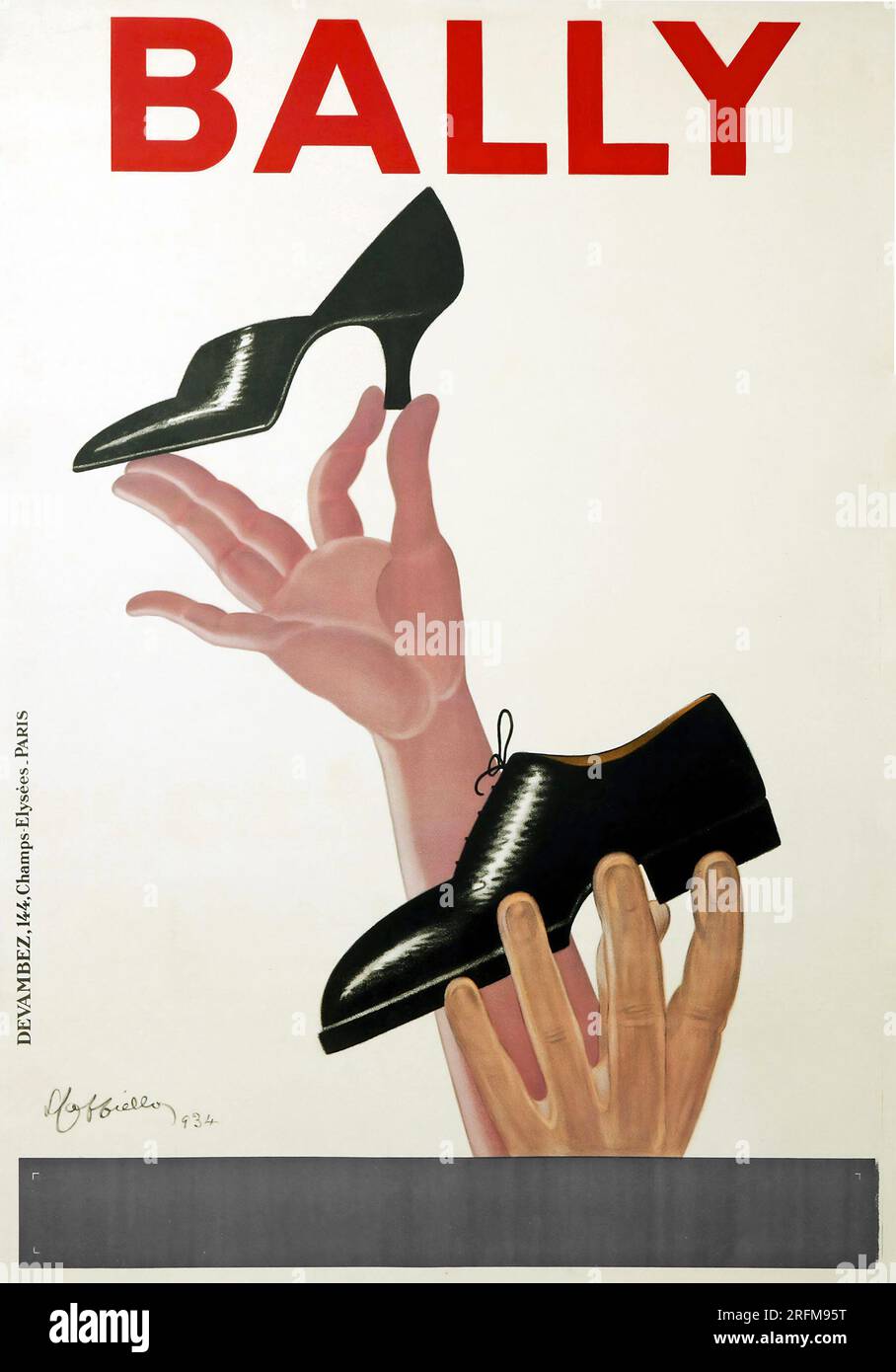 Bally - affiche vintage, annonce de chaussures par Leonetto Cappiello, 1934  Photo Stock - Alamy