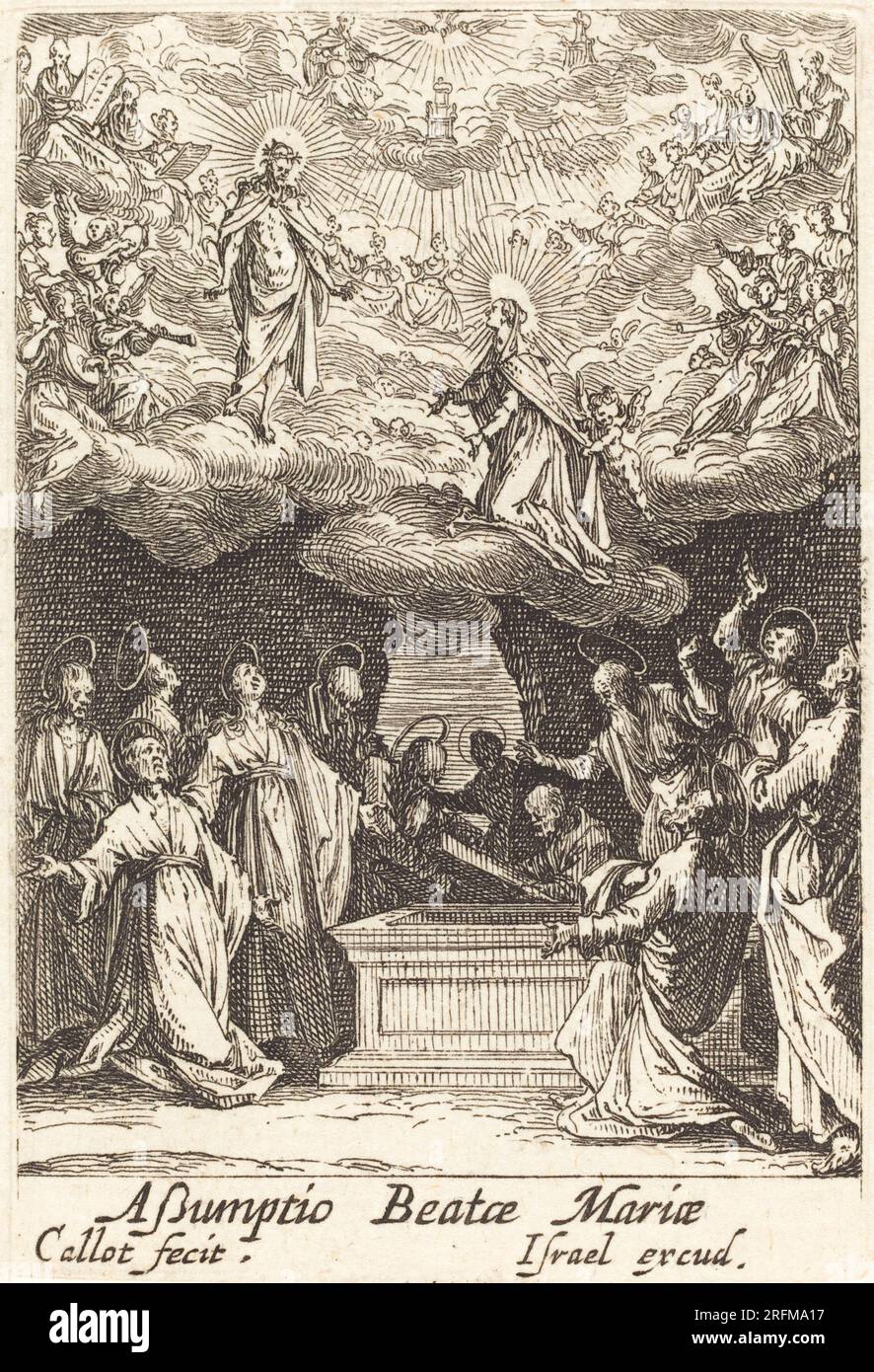 'Jacques Callot, l'Assomption de la Vierge, en ou après 1630, gravure, R.L. Collection Baumfeld, 1969,15,796' Banque D'Images
