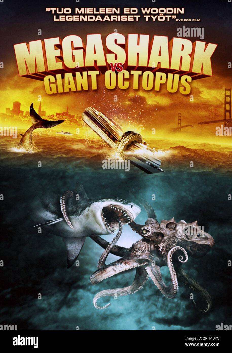 Megashark versus Giant Octopus' un film monstre/catastrophe sorti le 19 mai 2009 Banque D'Images