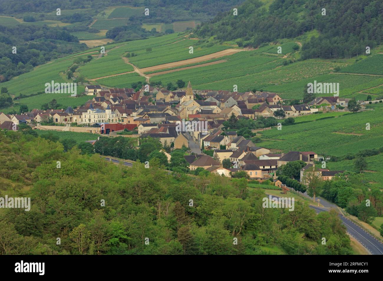 France, Côte-d'Or, Saint-Aubin, le village vu du célèbre vignoble Photo  Stock - Alamy