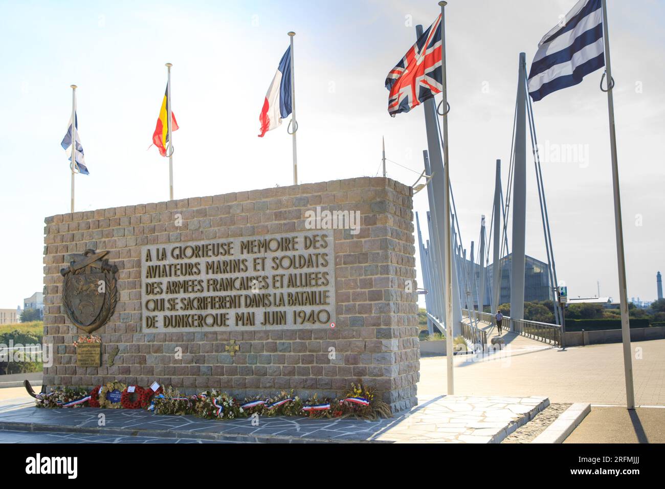 France, région hauts-de-France, département du Nord, Dunkerque, Malo-les-bains, plage, mémorial de guerre de la bataille de Dunkerque, mai-juin 1940 Banque D'Images