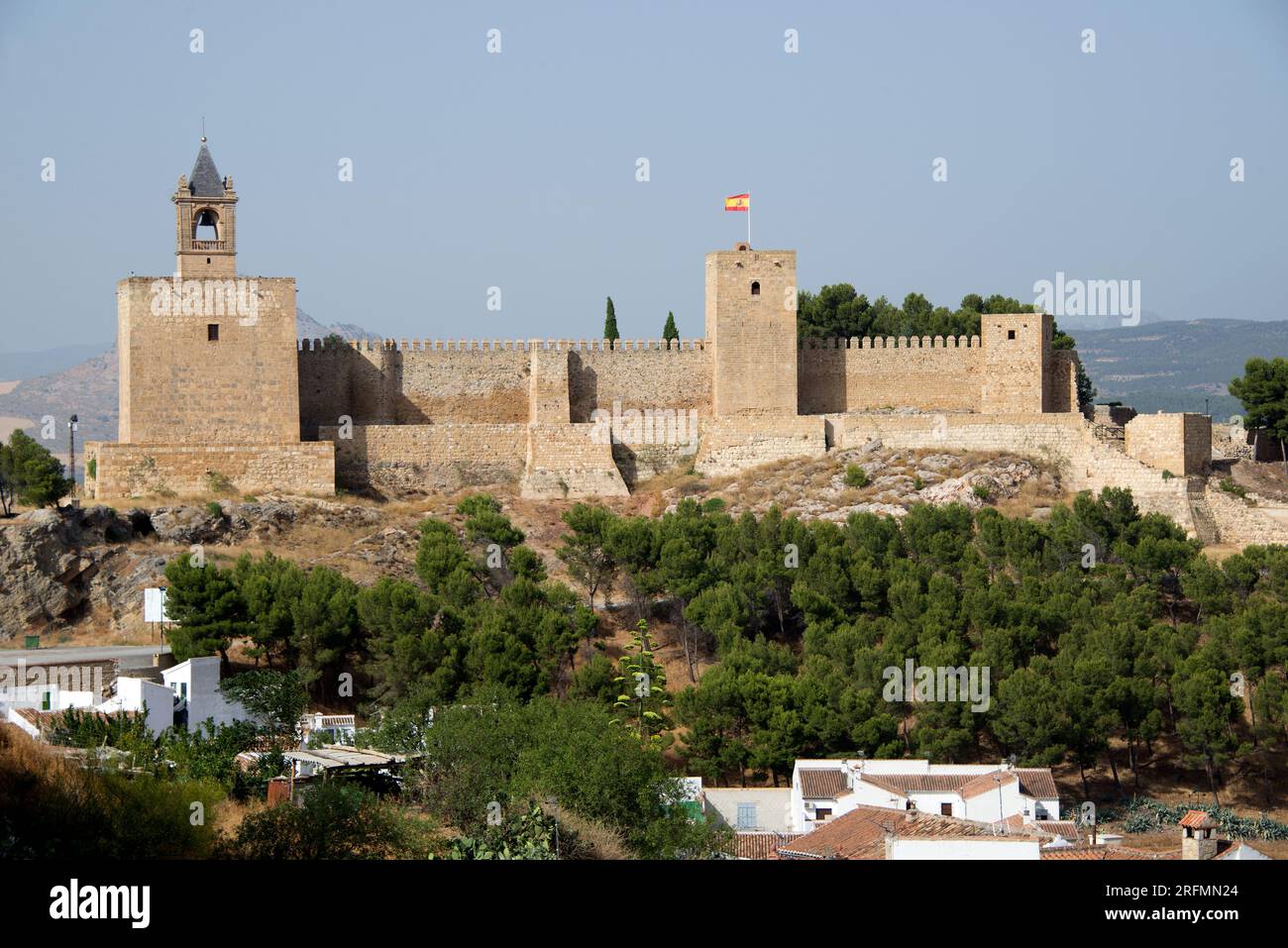 Alcazaba de Antequera. Province de Malaga, Andalousie, Espagne. Banque D'Images