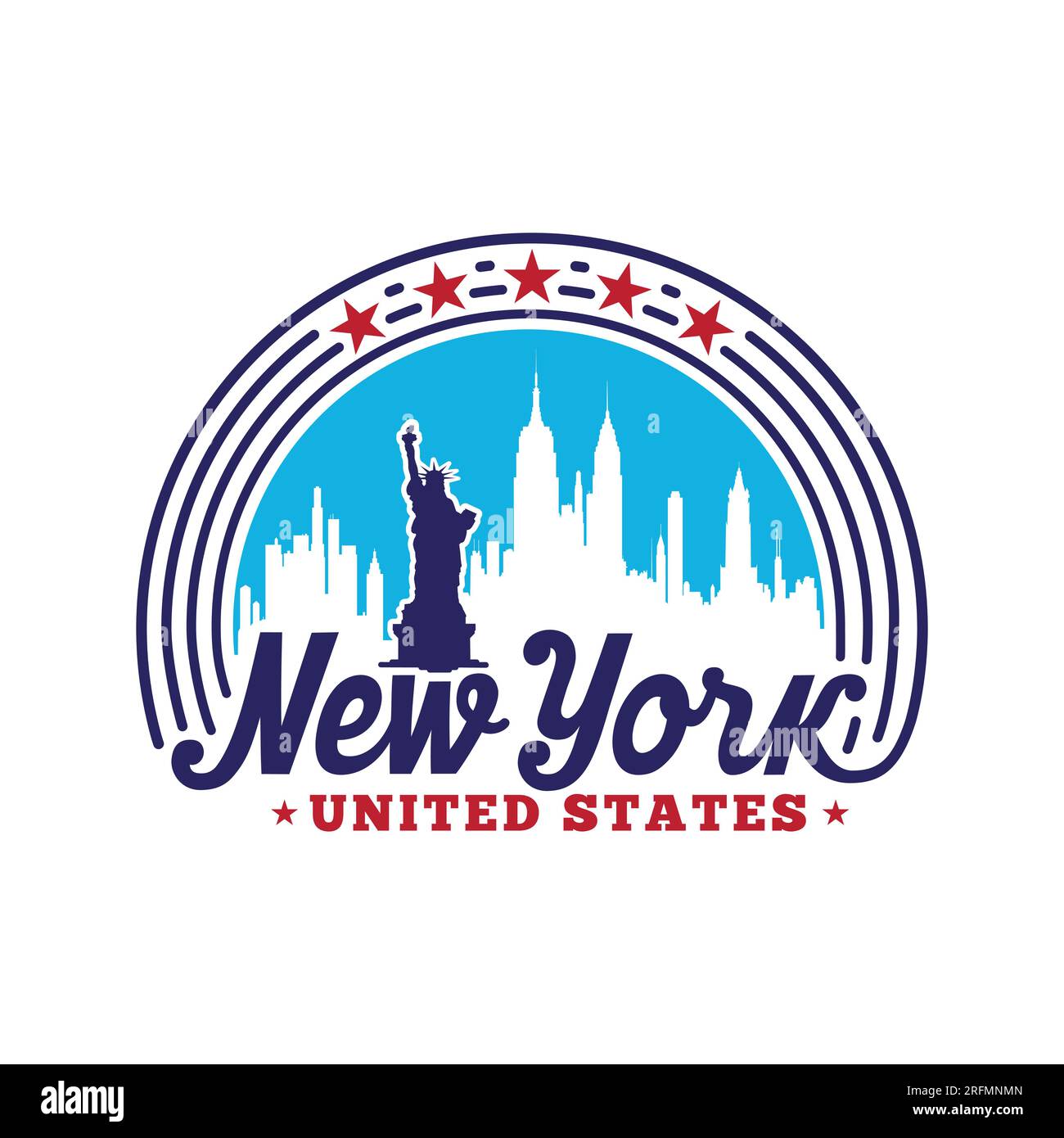 New York, États-Unis. Modèle de conception de logo. Vecteur et illustration. Illustration de Vecteur