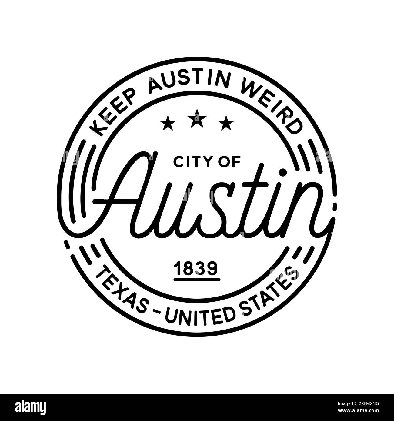 Austin Texas Vector modèle de conception. Logo Austin Texas. Vecteur et illustration. Illustration de Vecteur
