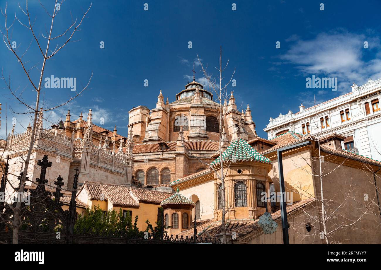 La cathédrale de Grenade, Santa Iglesia Catedral Metropolitana de la Encarnacion de Granada, est une église catholique romaine dans la ville de Grenade, en Espagne. Banque D'Images