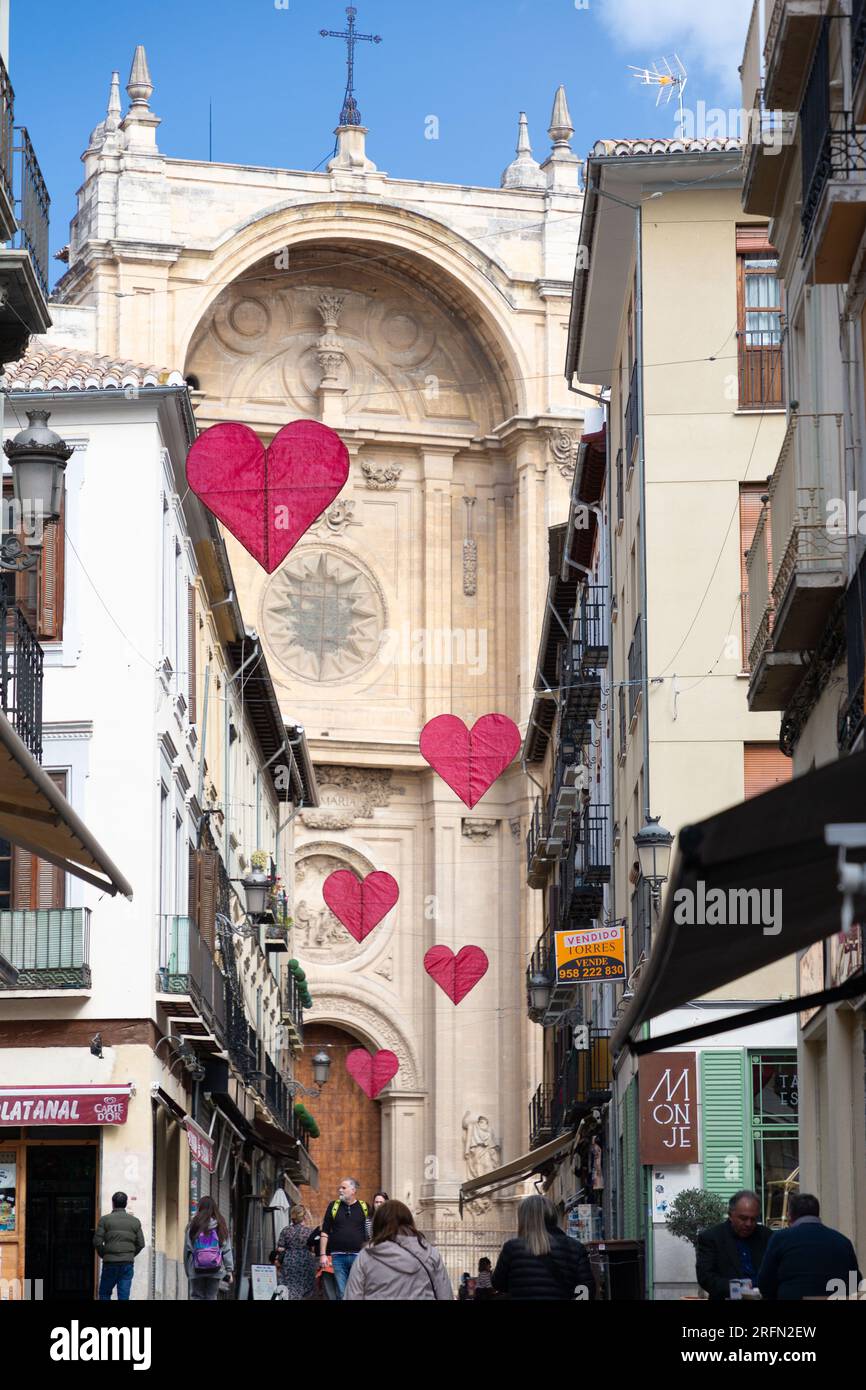 Grenade, Espagne - 23 février 2022 : Cathédrale de Grenade, Santa Iglesia Catedral Metropolitana de la Encarnacion de Granada, est une église catholique romaine i. Banque D'Images