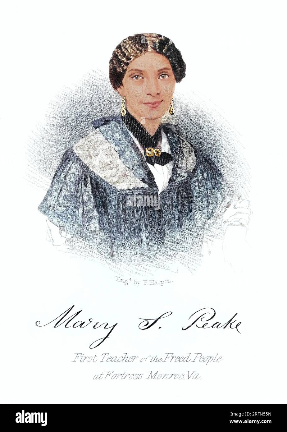 Mary Smith Peake (1823 - 22 février 1862) était une enseignante et humanitaire américaine. Banque D'Images