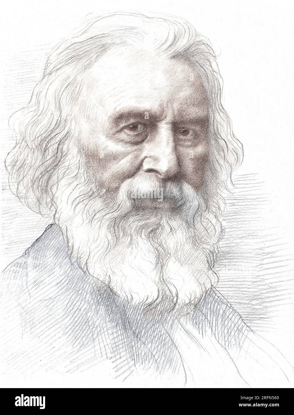 Henry Wadsworth Longfellow, poète américain Banque D'Images