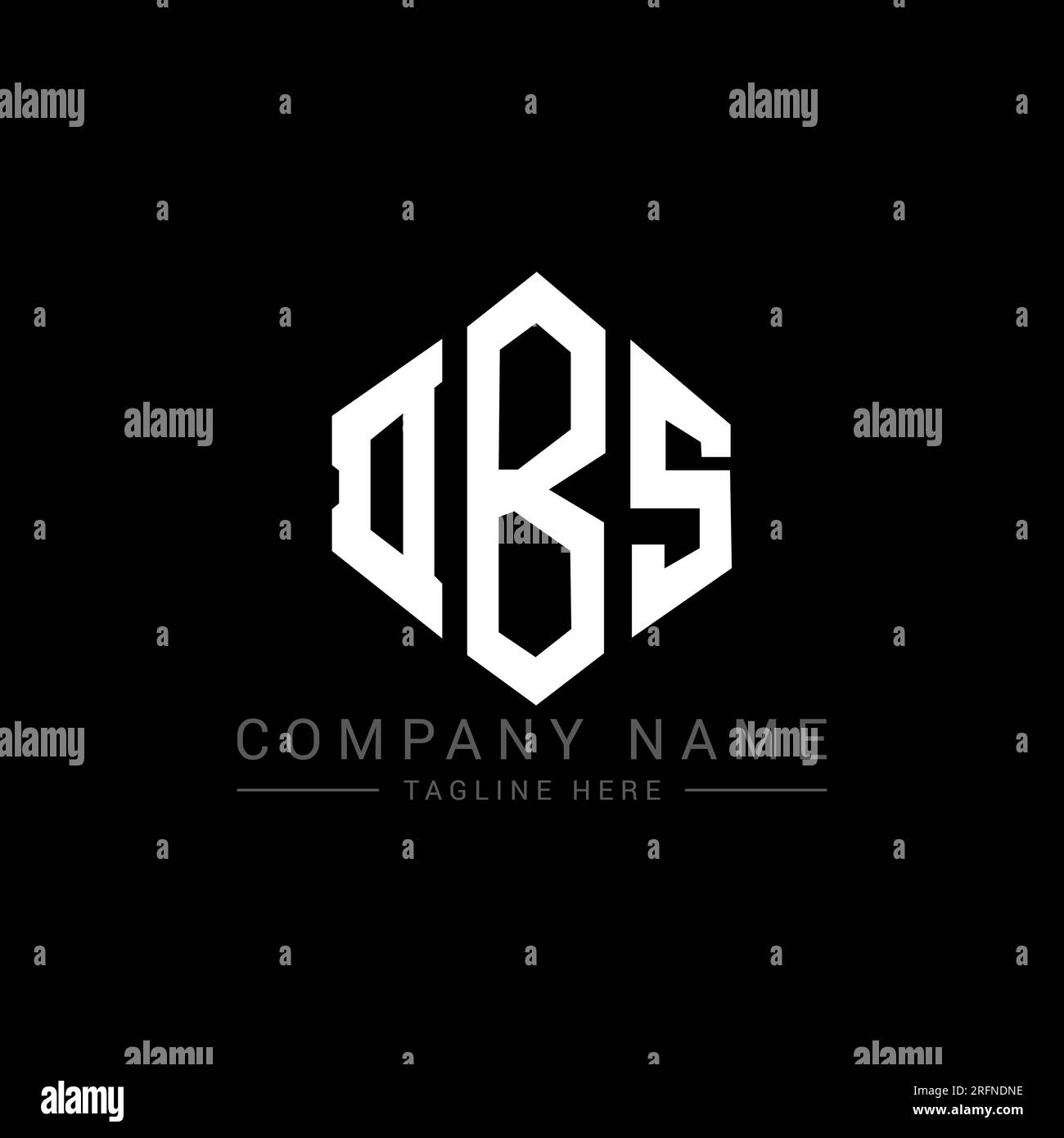 Logo de lettre DBS avec forme de polygone. Logo en forme de polygone et de cube DBS. Modèle de logo vectoriel hexagonal DBS couleurs blanc et noir. DBS monogr Illustration de Vecteur